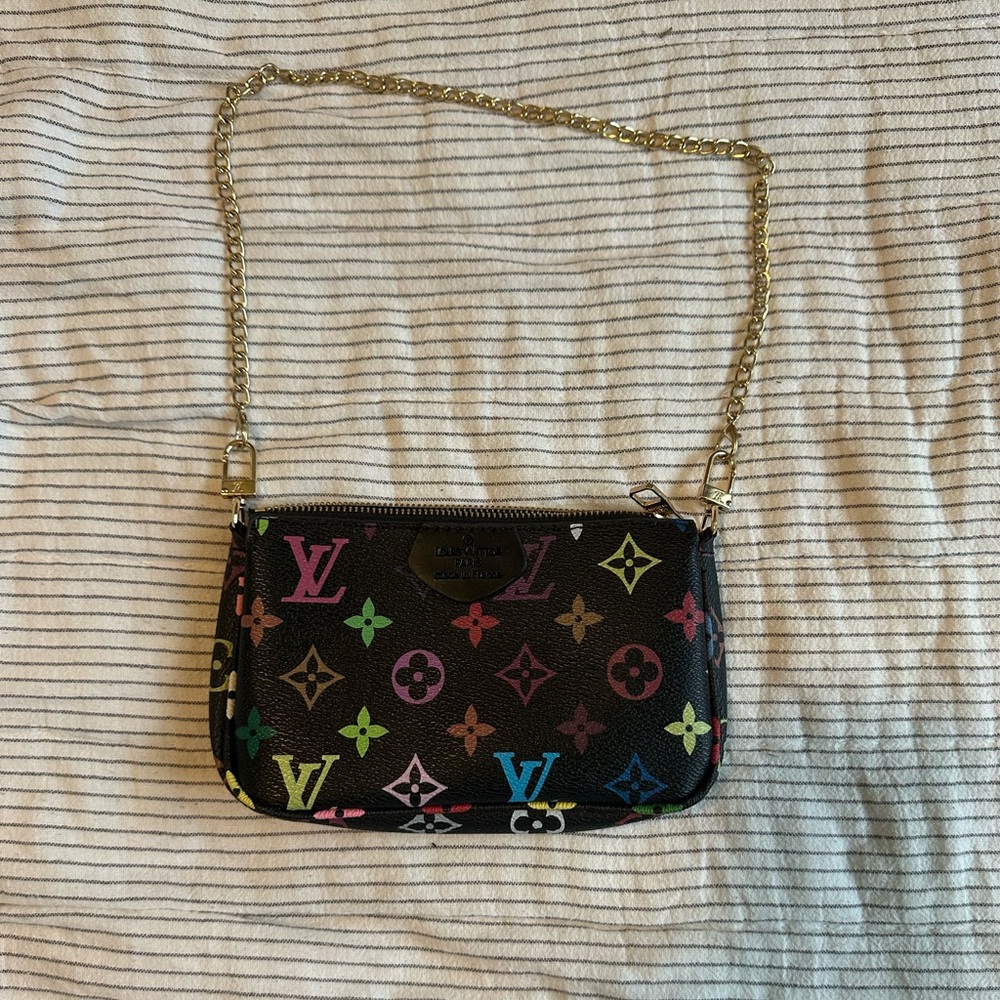 Black Multicolor Crossbody Bag